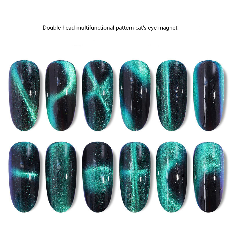 Naujas Nail Magnet Pen Cat Eyes Magnet Stick Magnet Pen Tool Cat Eye Gelinis nagų lakas Nagų Dailė 3D Magnetinio efekto lipduko dizainas