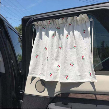 Ins Style Kawaii Бебешка завеса за кола, бродирана детска слънцезащитна сенник, завеса за прозорец, UV защита, щори за прозорци