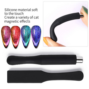 1Pc Котешка магнитна пръчка Магнитна писалка Инструмент за маникюр за нокти за котка Магнитен гел лак за нокти Nail Art 9D Специален дизайн с магнитен ефект