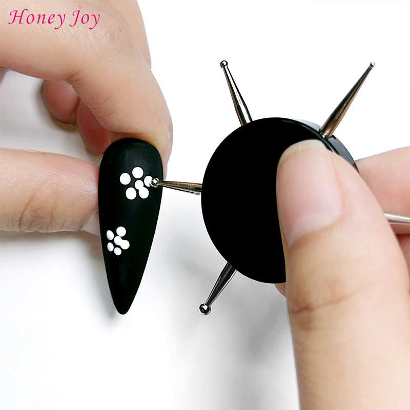 1 vnt. 6 galvutės nagų dailės taškavimo įrankiai Diskas, nagų gręžimo taškas, nagų įrankis, taškinio dažymo įrankiai, nagų taško gręžimo rašiklis