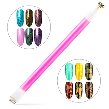 FlorVida 1бр Силен магнит Stick Pen For Nails Art Котешко око UV Гел Лак Инструменти Комплект аксесоари Маникюр Дизайн Сърце