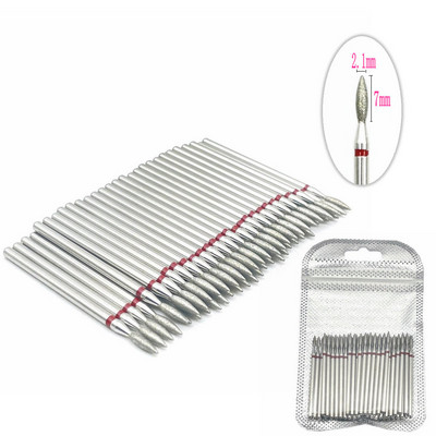 Set de burghie cu diamante pentru unghii, 50 de buc, pentru frezarea unghiilor, tăietor de curățare a cuticulelor, accesorii pentru tăietorul de unghii, instrument pentru îndepărtarea pielii moarte