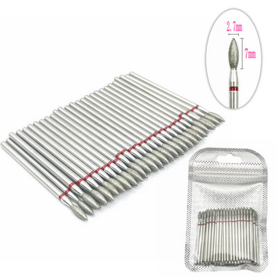 Set de burghie cu diamante pentru unghii, 50 de buc, pentru frezarea unghiilor, tăietor de curățare a cuticulelor, accesorii pentru tăietorul de unghii, instrument pentru îndepărtarea pielii moarte