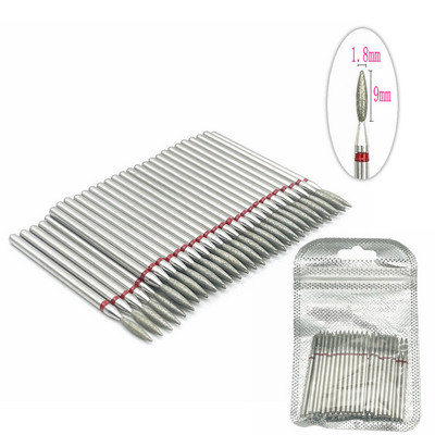 Set de burghie cu diamante pentru unghii, 50 de buc, pentru frezarea unghiilor, tăietor de curățare a cuticulelor, accesorii pentru tăietorul de unghii, instrument pentru îndepărtarea pielii moarte