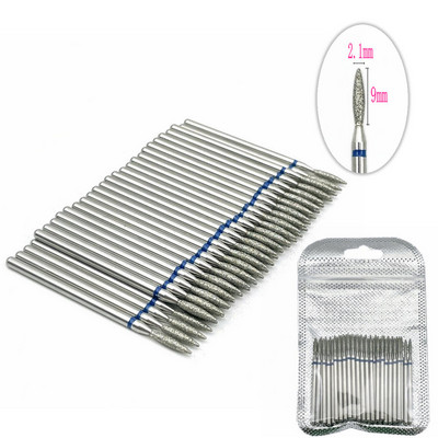 Set de burghie cu diamante pentru unghii, 50 de buc, pentru frezarea unghiilor, tăietor de curățare a cuticulelor, accesorii pentru tăietorul de unghii, instrument pentru îndepărtarea pielii moarte