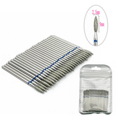 Set de burghie cu diamante pentru unghii, 50 de buc, pentru frezarea unghiilor, tăietor de curățare a cuticulelor, accesorii pentru tăietorul de unghii, instrument pentru îndepărtarea pielii moarte