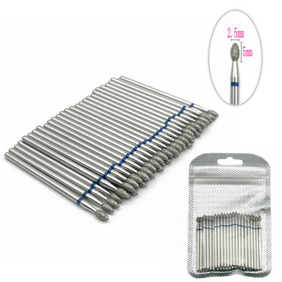 Set de burghie cu diamante pentru unghii, 50 de buc, pentru frezarea unghiilor, tăietor de curățare a cuticulelor, accesorii pentru tăietorul de unghii, instrument pentru îndepărtarea pielii moarte