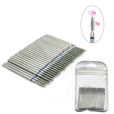 Set de burghie cu diamante pentru unghii, 50 de buc, pentru frezarea unghiilor, tăietor de curățare a cuticulelor, accesorii pentru tăietorul de unghii, instrument pentru îndepărtarea pielii moarte