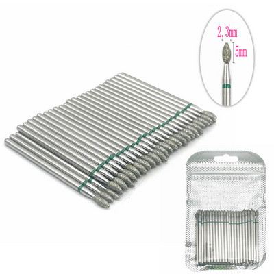 Set de burghie cu diamante pentru unghii, 50 de buc, pentru frezarea unghiilor, tăietor de curățare a cuticulelor, accesorii pentru tăietorul de unghii, instrument pentru îndepărtarea pielii moarte