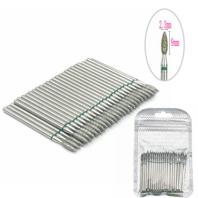 Set de burghie cu diamante pentru unghii, 50 de buc, pentru frezarea unghiilor, tăietor de curățare a cuticulelor, accesorii pentru tăietorul de unghii, instrument pentru îndepărtarea pielii moarte
