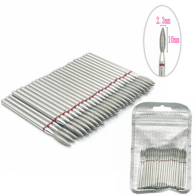 Set de burghie cu diamante pentru unghii, 50 de buc, pentru frezarea unghiilor, tăietor de curățare a cuticulelor, accesorii pentru tăietorul de unghii, instrument pentru îndepărtarea pielii moarte