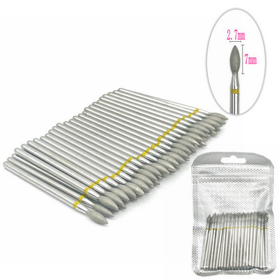 Set de burghie cu diamante pentru unghii, 50 de buc, pentru frezarea unghiilor, tăietor de curățare a cuticulelor, accesorii pentru tăietorul de unghii, instrument pentru îndepărtarea pielii moarte