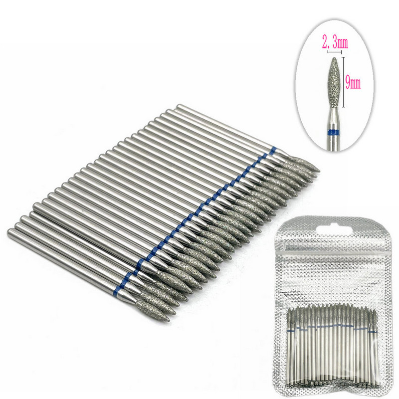 Set de burghie cu diamante pentru unghii, 50 de buc, pentru frezarea unghiilor, tăietor de curățare a cuticulelor, accesorii pentru tăietorul de unghii, instrument pentru îndepărtarea pielii moarte