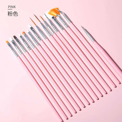 5gab/komplekts Dual End Nail Art Dotting Pen Akrila Zīmēšanas Laineris Ziedu Ota Rhinestone Crystal UV Gel krāsošana Manikīra rīki GJ84