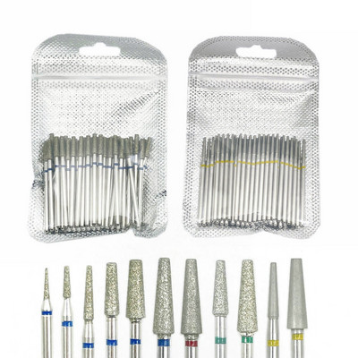 50 τεμ. B Series Taper Shape Nail Diamond Drill bot for Electric Machine Manicure Accessories Nail Mills Cutter CE πέρασε