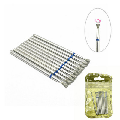 10 tk küünefreesi komplekt Teemantkivist elektriline maniküüri puurid küünepuurid küünenaha puhastusotsakud Burri tarvikud küünekunst