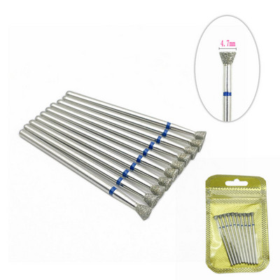 10 tk küünefreesi komplekt Teemantkivist elektriline maniküüri puurid küünepuurid küünenaha puhastusotsakud Burri tarvikud küünekunst