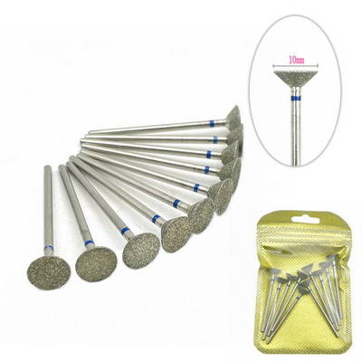 10 tk küünefreesi komplekt Teemantkivist elektriline maniküüri puurid küünepuurid küünenaha puhastusotsakud Burri tarvikud küünekunst