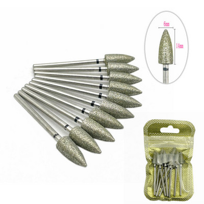 10 tk küünefreesi komplekt Teemantkivist elektriline maniküüri puurid küünepuurid küünenaha puhastusotsakud Burri tarvikud küünekunst