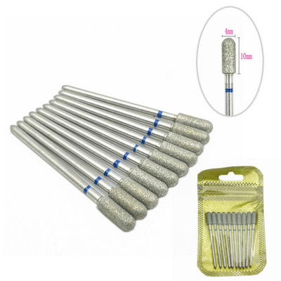 10 tk küünefreesi komplekt Teemantkivist elektriline maniküüri puurid küünepuurid küünenaha puhastusotsakud Burri tarvikud küünekunst