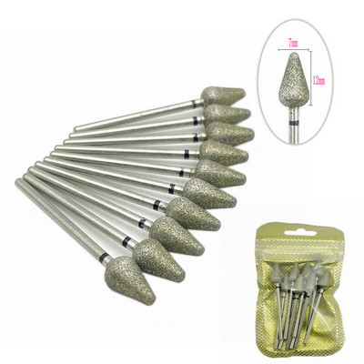 10 tk küünefreesi komplekt Teemantkivist elektriline maniküüri puurid küünepuurid küünenaha puhastusotsakud Burri tarvikud küünekunst