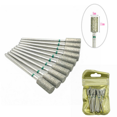 10 tk küünefreesi komplekt Teemantkivist elektriline maniküüri puurid küünepuurid küünenaha puhastusotsakud Burri tarvikud küünekunst