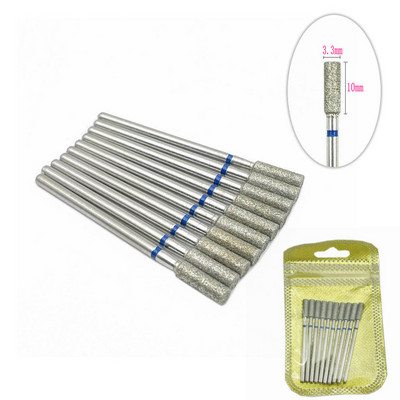 10 tk küünefreesi komplekt Teemantkivist elektriline maniküüri puurid küünepuurid küünenaha puhastusotsakud Burri tarvikud küünekunst