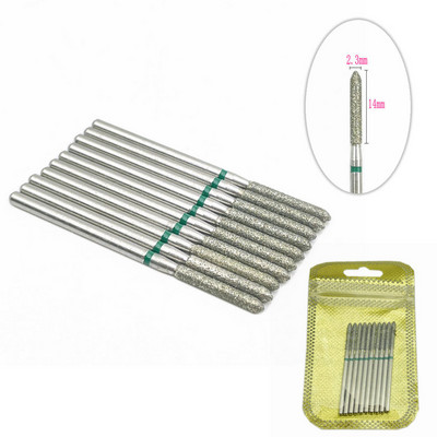 10 tk küünefreesi komplekt Teemantkivist elektriline maniküüri puurid küünepuurid küünenaha puhastusotsakud Burri tarvikud küünekunst