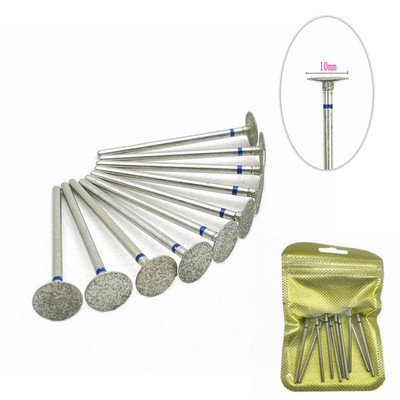 10 tk küünefreesi komplekt Teemantkivist elektriline maniküüri puurid küünepuurid küünenaha puhastusotsakud Burri tarvikud küünekunst