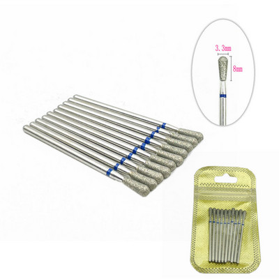 10 tk küünefreesi komplekt Teemantkivist elektriline maniküüri puurid küünepuurid küünenaha puhastusotsakud Burri tarvikud küünekunst