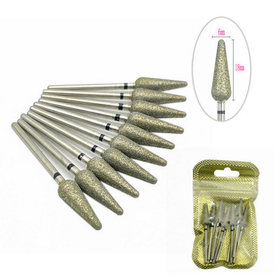 10 tk küünefreesi komplekt Teemantkivist elektriline maniküüri puurid küünepuurid küünenaha puhastusotsakud Burri tarvikud küünekunst