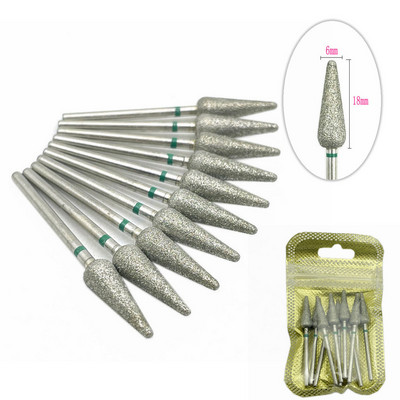 10 tk küünefreesi komplekt Teemantkivist elektriline maniküüri puurid küünepuurid küünenaha puhastusotsakud Burri tarvikud küünekunst