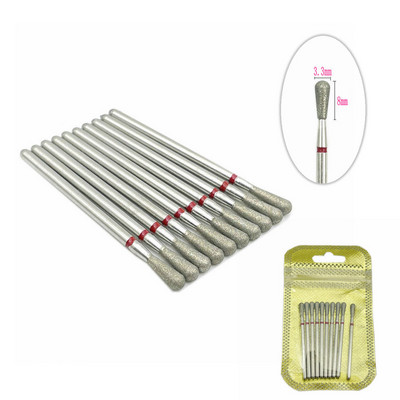 10 tk küünefreesi komplekt Teemantkivist elektriline maniküüri puurid küünepuurid küünenaha puhastusotsakud Burri tarvikud küünekunst