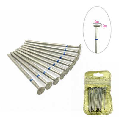 10 tk küünefreesi komplekt Teemantkivist elektriline maniküüri puurid küünepuurid küünenaha puhastusotsakud Burri tarvikud küünekunst