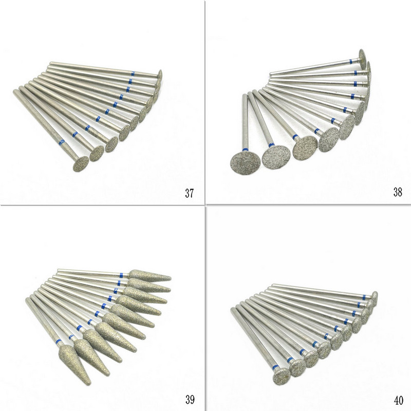 10 tk küünefreesi komplekt Teemantkivist elektriline maniküüri puurid küünepuurid küünenaha puhastusotsakud Burri tarvikud küünekunst