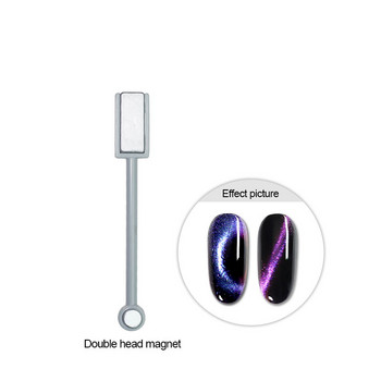 Специален магнитен стик за котешко око за инструмент за маникюр Дизайн на нокти с двойна глава 3D дизайни с магнитен стик лак за гел декорация на нокти