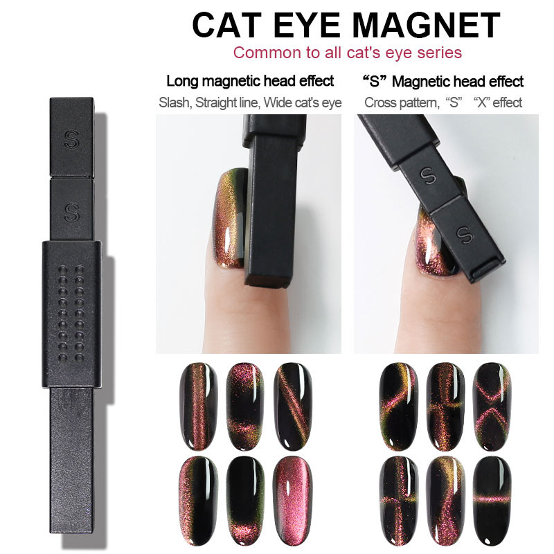 Cat Eye dedikált mágnesrúd manikűr szerszámos körmökhöz Duplafejű 3D-s minták Mágnesrúd lakk gél körömdísz