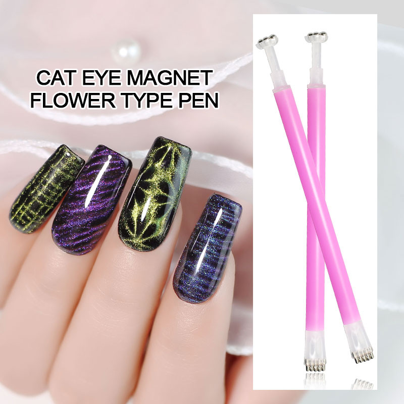 Cat Eye dedikált mágnesrúd manikűr szerszámos körmökhöz Duplafejű 3D-s minták Mágnesrúd lakk gél körömdísz