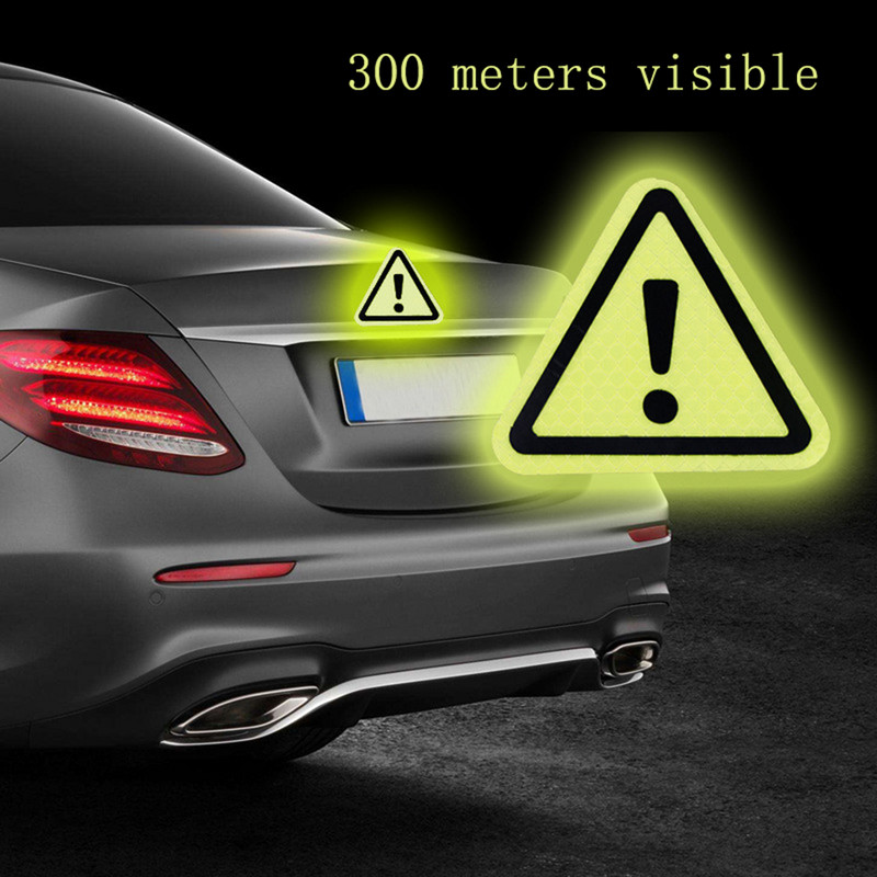 1 komad Naljepnica za auto, reflektirajući znak, trokutasti znak upozorenja, vidljivost 300 metara, naljepnice za auto