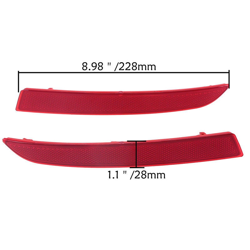 Crveno svjetlo kočnice Parkirna stražnja svjetla Naljepnica Reflektor stražnjeg branika za BMW serije 5 F10/F18 limuzina 2014 2015 2016 2017 Facelift