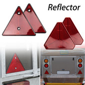 2X piros hátsó fényvisszaverő háromszög fényvisszaverő kapuoszlopokhoz Biztonsági fényvisszaverők csavaros pótkocsihoz motorkerékpár lakókocsi teherautó hajóhoz