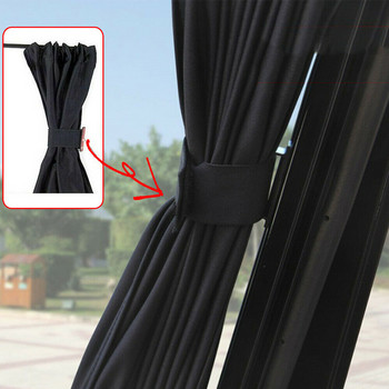 2 τμχ 50 cm Κουρτίνα πλευρικού παραθύρου σκίαστρου αυτοκινήτου Αυτόματο πτυσσόμενο αξεσουάρ προστασίας από την υπεριώδη ακτινοβολία Μαύρο καθαρό πανί Αξεσουάρ αυτοκινήτου