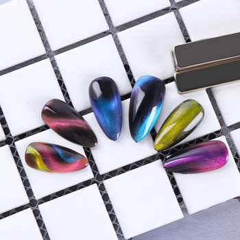 Magic Cat Eye Nail Art Magnet Stick Board 3D Line Strip Effect Ισχυρές μαγνητικές μπάλες στυλό για gel βερνίκι νυχιών DIY Tool 1612