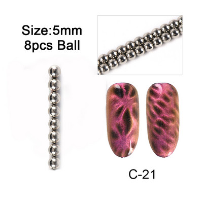 Magic Cat Eye Nail Art Magnet Stick Board 3D Line Strip Effect Jaka magnetna olovka Kuglice za gel lak za nokte DIY Alat 1612