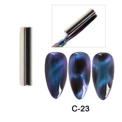 Magic Cat Eye Nail Art Magnet Stick Board 3D Line Strip Effect Jaka magnetna olovka Kuglice za gel lak za nokte DIY Alat 1612
