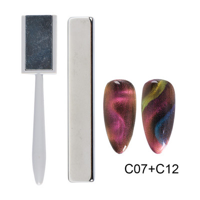 Magic Cat Eye Nail Art Magnet Stick Board 3D Line Strip Effect Jaka magnetna olovka Kuglice za gel lak za nokte DIY Alat 1612