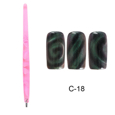 Magic Cat Eye Nail Art Magnet Stick Board 3D Line Strip Effect Jaka magnetna olovka Kuglice za gel lak za nokte DIY Alat 1612
