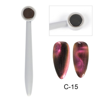 Magic Cat Eye Nail Art Magnet Stick Board 3D Line Strip Effect Jaka magnetna olovka Kuglice za gel lak za nokte DIY Alat 1612