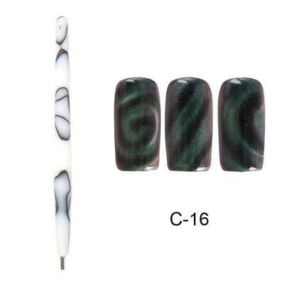 Magic Cat Eye Nail Art Magnet Stick Board 3D Line Strip Effect Jaka magnetna olovka Kuglice za gel lak za nokte DIY Alat 1612