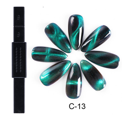 Magic Cat Eye Nail Art Magnet Stick Board 3D Line Strip Effect Jaka magnetna olovka Kuglice za gel lak za nokte DIY Alat 1612